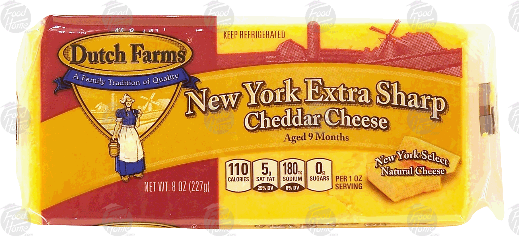 Dutch Farms  new york extra sharp cheddar cheese block Full-Size Picture